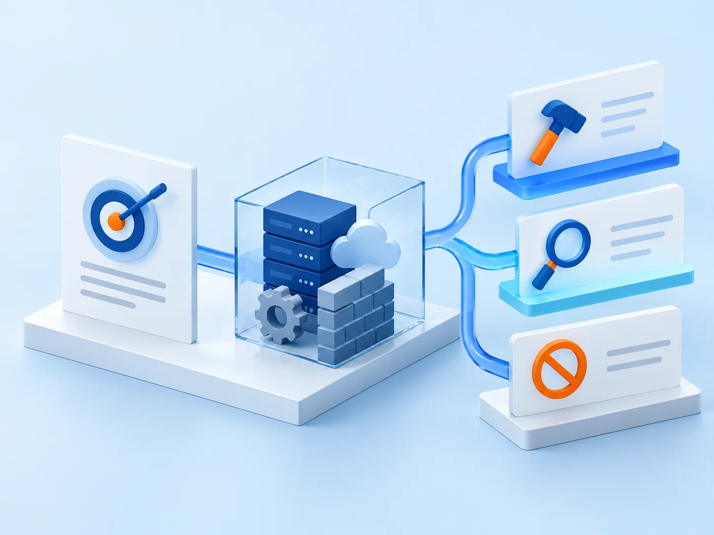 Conceptual illustration: A modest call takeaway: clearer problem definition, likely technical constraint and an honest recommendation to build, investigate or do nothing.