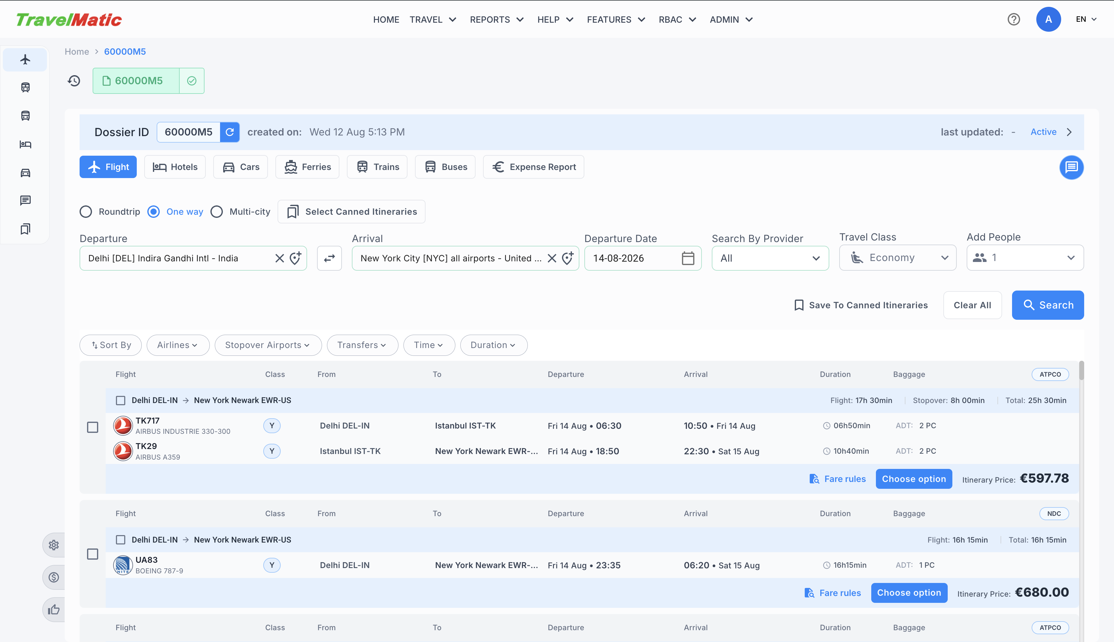 TravelMatic booking and management dashboard built by Appnox
